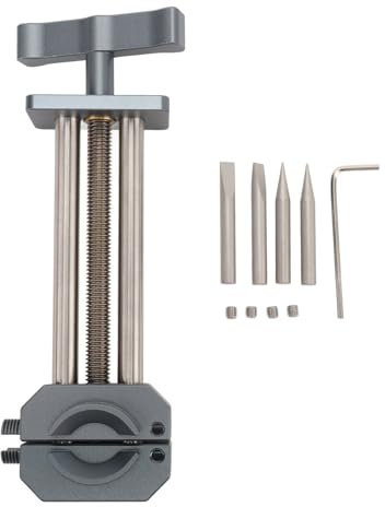 RASTKY Camera Lens Vise Repair Tool, Adjustable Jaw Opening Range 8mm to 90mm, Anodized Aluminum Alloy, Compatible Thread Diameters 22mm to 110mm