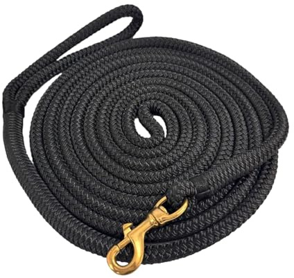 Horse Lead Rope - Equine Lunge Lead with Quick Halter, Performance Horse Line Tack | for Daily Outside Barn Farm Pasture Stable School Competition Trail Riding Equestrians Trainers