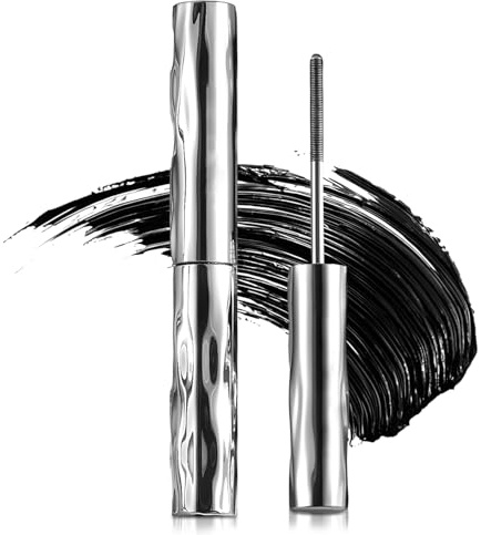 Mascara Black, 2026 New 3D Curling Eyelash Iron Mascara, Mascara Washable Extra Slim Metal Waterproof All-Day Wear Fast-Drying Formula Smudge for Long Lashes Daily or Party Look (1Pcs)