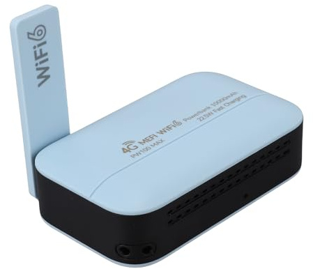 Xiuganpo Portable Router, 4G LTE WiFi 6 Wireless Router with SIM Card Slot 10000mAh Power Bank for Travel Business Car RV Cruise, 300Mbps High Speed VPN Support