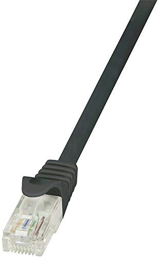LogiLink CP1093U CAT5e U/UTP Patch Cable, 10 Meter Length, Black, Black, 10 Meter Length