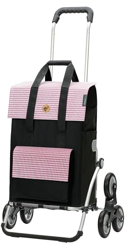 Andersen Einkaufstrolley - klappbar - 54 Liter - Treppensteiger - Aufhängung für Einkaufswagen - belastbar 50 kg - Aluminium - Trolley - Rad Ø 3 x 13 cm - Royal Shopper Milla rot
