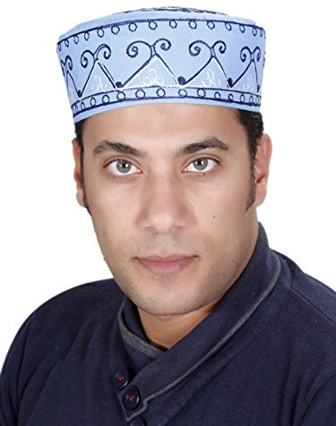 Egypt Bazar Traditionelle Arabische Kopfbedeckung - Araber - Karnevalskostüm/Farbe: hellblau