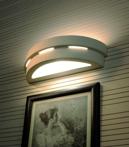Licht-Erlebnisse Bemalbare Gips Wandleuchte Design Wand Gipsleuchte