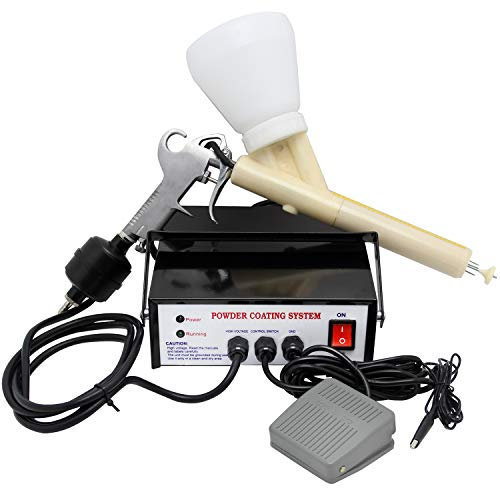 CGOLDENWALL Portable Powder Coating system paint Gun coat (Black)