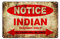 Schild mit Aufschrift Indian Motorcycles Bikes Only All Others Will Be Towed, Vintage-Retro-Metalldekoration, Kunstgeschäft, Männerhöhle, Bar, Aluminium, 20,3 x 30,5 cm