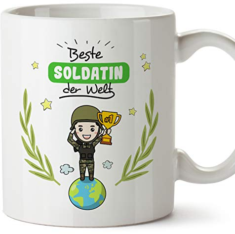 Mugffins Tasse/Becher Soldatin (Beste der Welt) - Lustige und Originelle Bundeswehr-Studium Geschenke