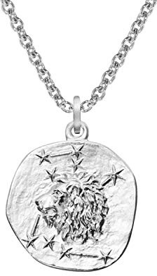trendor Sternzeichen Löwe mit Halskette 925 Silber Ø 16 mm 08441-08 | Tierkreiszeichen Anhänger Sterlingsilber für Damen, Herren oder Kinder,