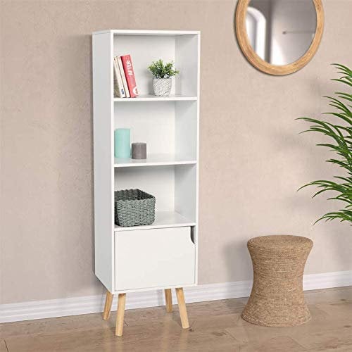 IDMarket - Bibliothèque étagère Emmie scandinave Blanc