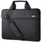 Voova Sacoche pour ordinateur portable 360° Protection 17 17.3 pouces Pochette Housse PC Sac à bandoulière Sac à main étanche aux chocs avec bandoulière et poignée Noir