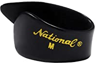 D'Addario National Celluloid Thumb Picks, Large Black - 12er Pack