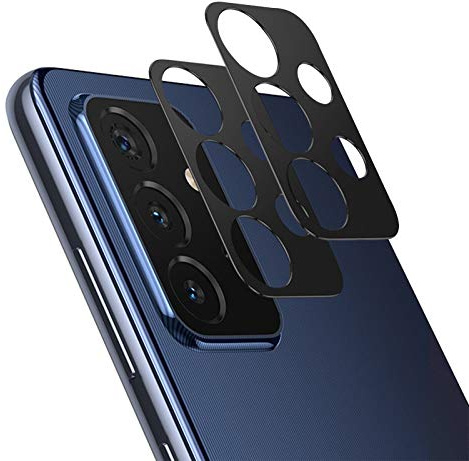 GIOPUEY Camera Lens Protector Compatible with Samsung Galaxy A52S 5G,[2 Pack] Camera Lens Metal Protectors [Does Not Affect Imaging] 360° Camera Protection for Samsung Galaxy A52S 5G (Black)