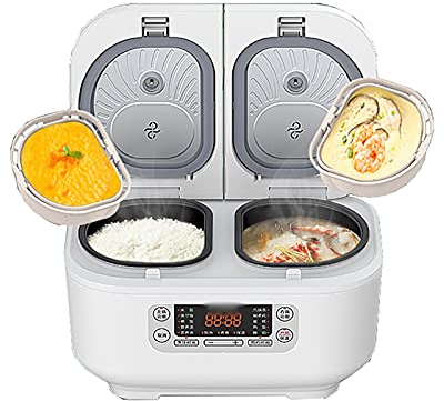 Olla arrocera (1.5 + 1.5L) Rice Cooker multifunción integrada interior doble para el hogar, cita de 12 horas y aislamiento, para 1-3 personas