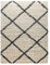 TT Home Wohnzimmer Teppich Hochflor Langflor Schlafzimmer Modern Soft Skandi Rauten Design Creme, Farbe: Creme, Größe:200 cm Quadrat