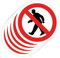 Pegatinas Prohibido 5ud Adhesivos de 14 cm Cartel Prohibicion Señal Laboral Industrial (14 cm, PASO DE PEATONES)