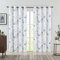 Beauoop Blau Blickdicht Vorhänge Blätter Blumen Muster Vintage Vorhänge mit Ösen Botanisch Themovorhang Verdunkelungsvorhänge für Bauernhaus Wohnzimmer Schlafzimmer 2er Set, 132 x 245 cm (HxB)
