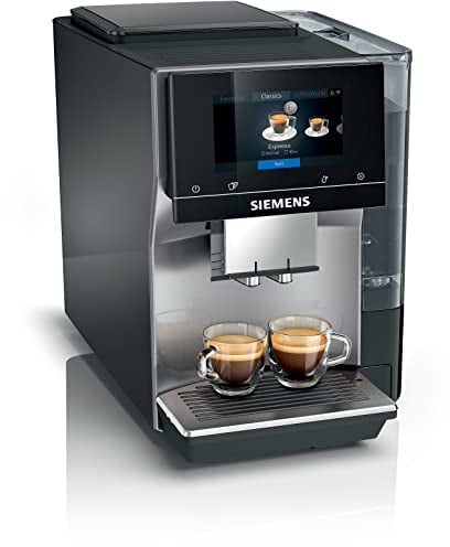 Siemens Electroménager Smart-Kaffeemaschine, EQ. 700, Display iSelect, CoffeeWorld, Cappuccinatore flexibel, Home Connect, Morgennebel, TP705R01 Classic