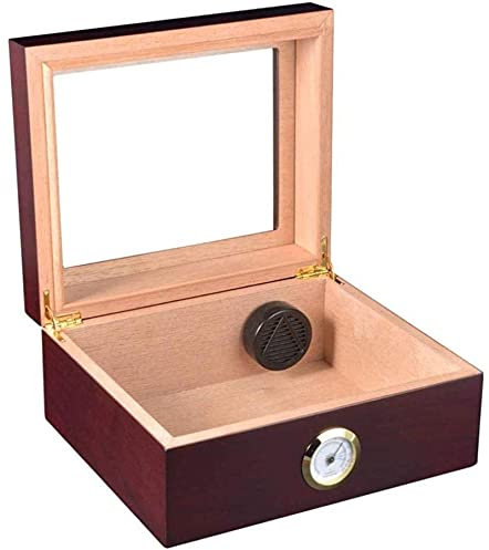 HMTE Zigarren-Humidor, der einen Zigarren-Humidor mit einem digitalen Hygrometer auf der Vorderseite trägt, versiegelt, Gute tragbare, herausnehmbare Zigarrenbox