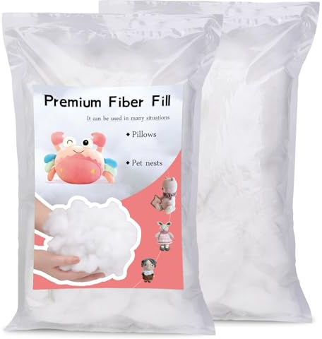 400g Stuffing Fiber Filling, Super Soft and High Elastic Filling Fiber | Pillow Cushion Quilt Stuffing DIY Crafts Recyclable Pillow Stuffing Filling(400g/14.1oz)