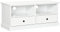 HOMCOM Mueble de TV Moderno para televisores de hasta 45 Pulgadas, Soporte de TV con cajones, estantes Abiertos, Agujeros para Cables para Sala de Estar, Color Blanco