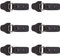 FINGERINSPIRE 6 Paar Knebelverschlüsse aus Leder zum Aufnähen, Katzenkopfform Schwarz PU Leder Knebelverschluss mit 2 Druckknöpfen, Metall Lederverschluss Ersatz für Schuhe, Mantel, Jacke