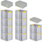 PROREGAL SuperSparSet 10x Eurobox NextGen Color mit Auflagedeckel & Schiebeschnappverschlüsse, HxBxT 32x30x40cm, 30L, Griffe gelb geschlossen, Glatter Boden, Eurobehälter Transportbox