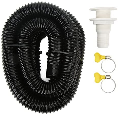 Sealproof Bilge Pump Hose, Marine Bilge Pump Plumbing Kit with Hose Clamps Thru Hull Hose Pipe for Bilge Pump for Boats Yachts RVs(1-1/8 inch black 29mm)