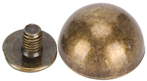 30Sets Pilz Niete, Taschen Nieten Leder Nieten Runde Kopf Schraube Dome DIY Leder Handwerk Metall Niete Taschenfüße Pilz Spike Nieten für DIY Leder Handwerk, Kleidung Machen (12mm / 0.5in)