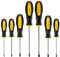 HPMAISON 7pcs Screwdriver Set, Chrome Vanadium Steel Magnetic Screwdriver with 3 Flat Head (4x75mm/5x75mm/6x125mm) & 4 Cross Head (3x75mm/4x75mm/5x75mm/6x125mm), Heavy Duty Screwdriver Tools