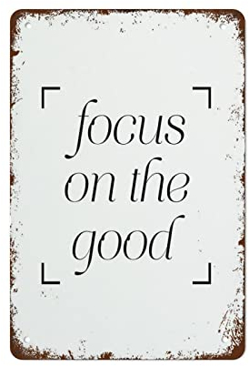 Strunt Focus On The Good Wall Art Positive Thinking Poster Mental Health Wall Art 5.5x8 Inch Modern Wall Art Decoration for Home Living Room Restaurant Office Cafe Bar Club Garage Men Cave