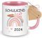 Perthlin Schulkind 2025 Tasse Regenbogen Schulkind Becher mit Herz Geschenkanhänger Mädchen Einschulung Geschenk für Schule Grundschule Schulanfang Schulbeginn Geschenkideen