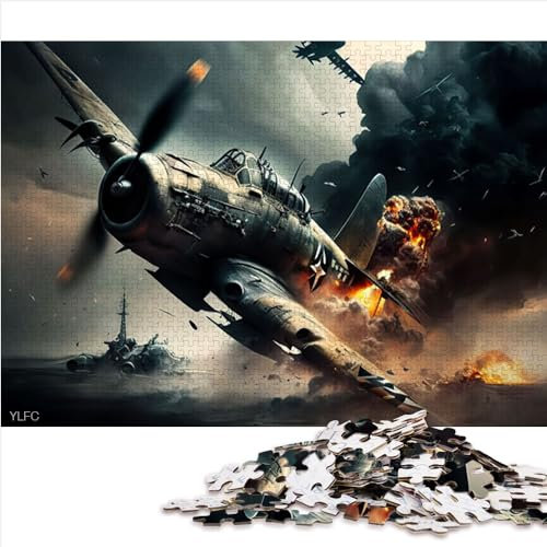 Puzzle for Adults, War plane, 1000 Piece Puzzle, Cardboard Puzzles for Ages 12+ and Adults, Family Puzzles, Gift Size (26x38cm)