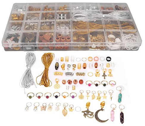 NSXAYIWE Loc Braid Schmuck Haarringe Dreadlocks Zubehör Haarperlen Für Zöpfe Haarschmuck Kompatibel Mit Partys, Alltag, Arbeit, Schulferien
