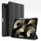 ZKTUYU Funda Compatible con iPad Pro 12.9 6./5./4./3ª Generación, TPU Flexible Parte trasera con soporte para lápiz para iPad Pro 12.9 2022/2021/2020/2018, Soporte Pencil 2 Carga, Negro
