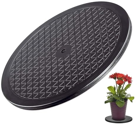 WORDFUN Lazy Susan Rund Drehplatte, Monitor TV Drehteller, Bonsai Drehtisch, Tragfähigkeit 80 Kg, Rotating Display Stand, Drehbar Plattform Mit Stahlkugellagern, Hochleistungs Drehscheiben