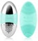 SUNMAY Spazzola per la pulizia del viso sonica ovale, detergente elettrico in silicone, scrubber viso con funzione ionica per una pulizia profonda, esfoliazione delicata e massaggio, verde