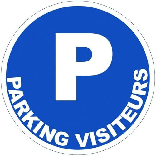 Panneau PVC adhésif - parking visiteurs