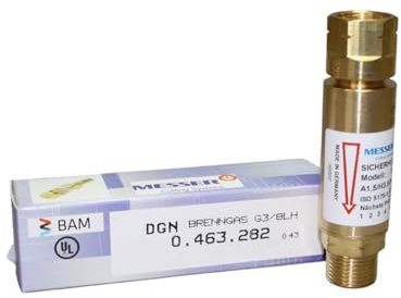 Rückschlagsicherung Messer Explosionsschutz Gebrauchstellenvorlage Brenngas Ace