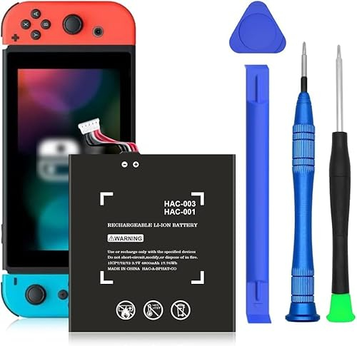 Batería para HAC-003, 4800 mAh, batería de repuesto de ion de litio de gran capacidad, compatible con Nintendo Switch 2017 HAC-001, HAC-A-BPHAT-C0 HAC-S-JP, batería para consola de juegos con juego de