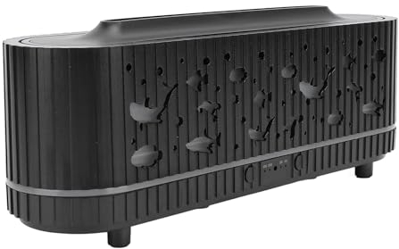 Aromatherapie-Luftbefeuchter, Hochvibrierende Nano-Zerstäubungstechnologie, Aroma-Nebeldiffusor, Kompakter und Leichter Kamin-Flammendiffusor mit Fernbedienung (EU-Stecker)