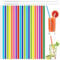 XINGXINLIAN Lot de 50 Pailles Multicolores avec 2 Brosse de Nettoyage, Paille Reutilisable, Paille Cocktail, Paille Smoothie pour les fêtes les enfants le lait le jus le cocktail