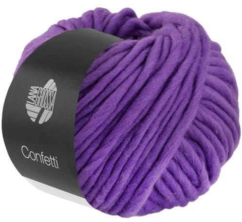 LANA GROSSA Confetti | Fingerdickes Merino-Dochtgarn mit Sprenkeldruck | Handstrickgarn aus 100% Schurwolle (Merino) | 100g Wolle zum Stricken & Häkeln | 50m Garn FB 104