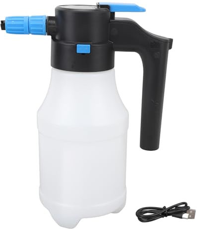 Alomejor Foam Sprayer 1.5L Electric Foam Sprayer USB Rechargeable Pressure Sprayer with 2bar Pressure for Car Washing Garden Home Cleaning