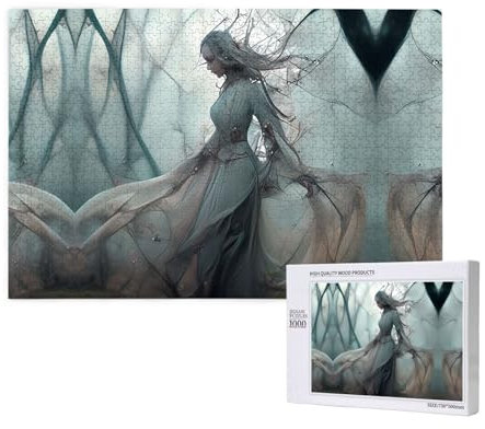 Maleficent Puzzles für Erwachsene, 1000 Teile, Holzpuzzle für Familie, Freunde, Heimdekoration, Wandkunst, 75 x 50 cm