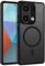 VENINGO Funda Magnética para Xiaomi Redmi Note 13 Pro 4G/Poco M6 Pro 4G, Compatible con MagSafe Carcasa Translúcida Mate Trasera Fina Antigolpes Negro