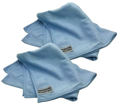 Tek Automotive Twin Pack Giant Glass Microfibre Cloths – Extra Large 50x80cm, Streak-Free, Lint-Free Glass Cleaning Cloth, Glasses Cleaner, Car Window Cleaner, Durable & Machine Washable