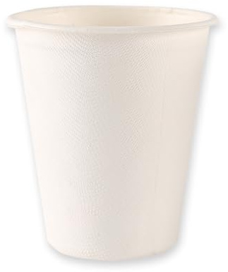 FRANZ MENSCH 1000 Stück NATUREStar Bio Kaffeebecher | Zuckerrohr, weiß, V: 300ml, Ø: 9cm, H: 11cm, Karton, Kaffeebecher, Einwegbecher, Zuckerrohr Becher