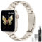 Women Slim Metal Strap Compatible with Apple Watch Straps 38mm 40mm 41mm 42mm 44mm 45mm 46mm 49mm, Stainless Steel Strap with Installation Tool for iWatch Ultra 2, SE Series 10/9/8/7/6/5/4/3/2/1