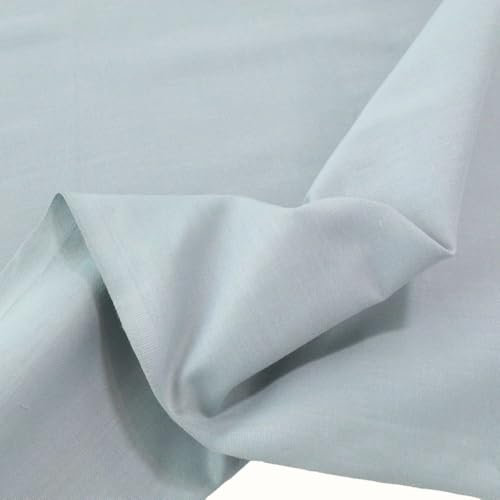 TOLKO Baumwollstoff Meterware uni | Popeline Stoff aus ÖkoTex Baumwolle | Kleiderstoff Dekostoff Vorhangstoff Bezugsstoff Patchwork Kinder Stoffe zum Nähen (Hell Grau)