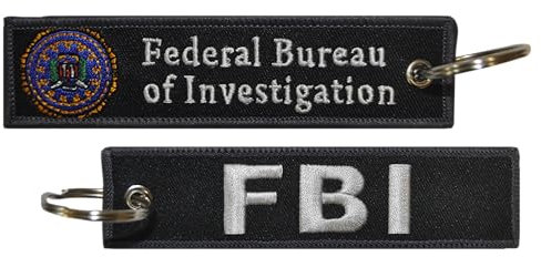 Tacro Schlüsselanhänger FBI Federal Bureau of Forschung, Polyester, 12 cm, Schwarz , One size